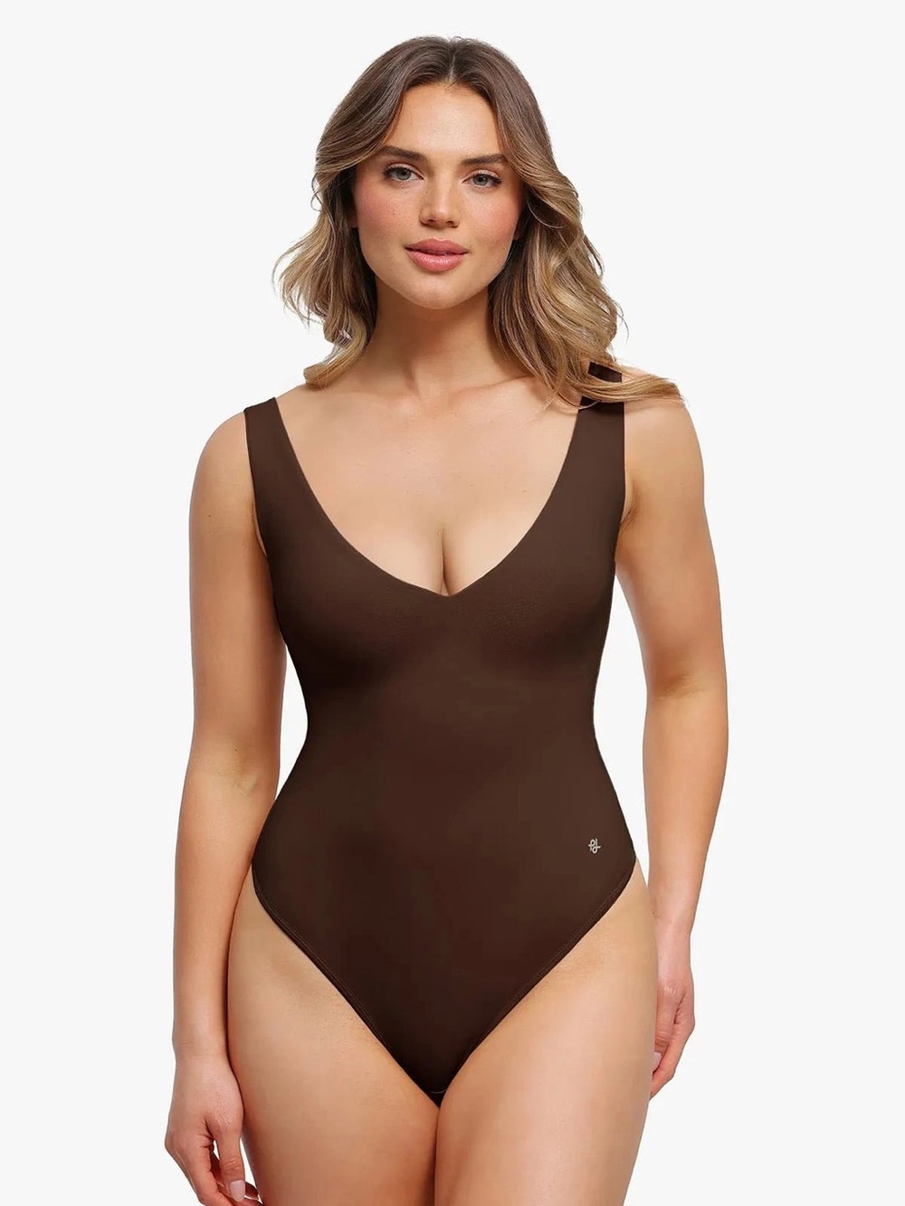Popilush Elastic Cloud-Touch All-in-One Shaping Bodysuit Brown Sz M NWT